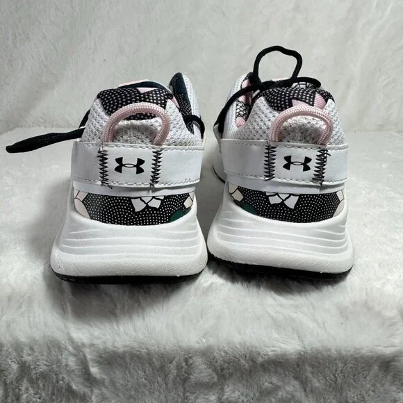 Under Armour Womens White & Pink Athletic Running Shoes Charged Breathe FN Print - Picture 5 of 8